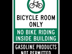 Bicycle Room Only Sign