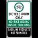 Bicycle Room Only Sign